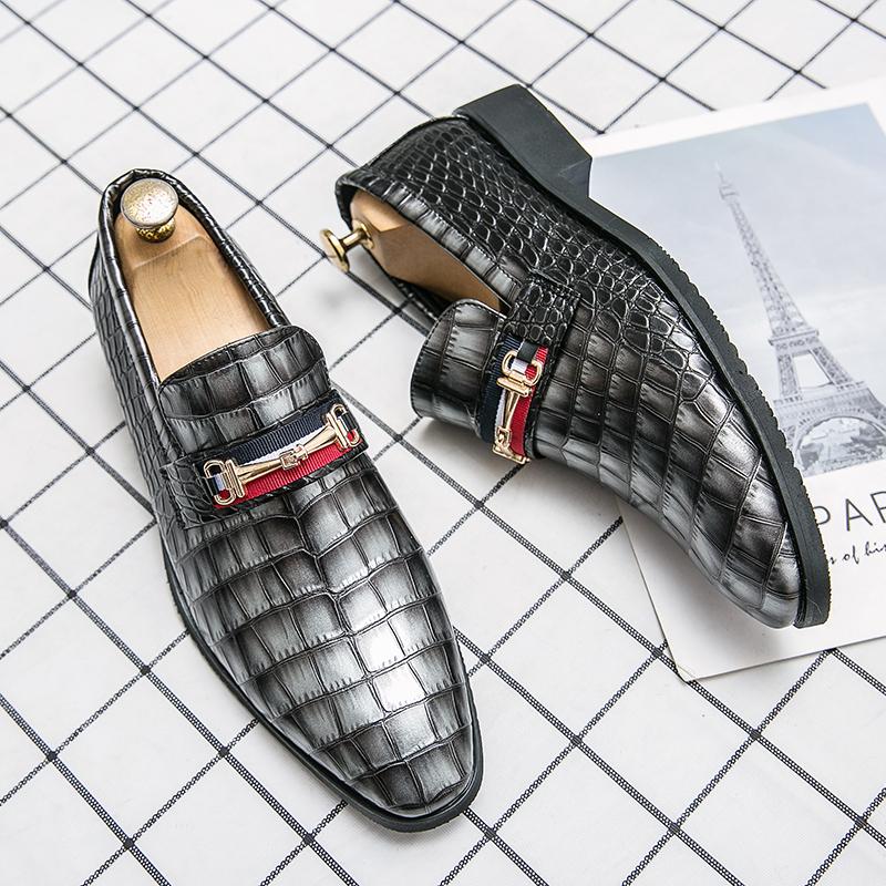 Designer Leather Brand Luxury Men Casual Formal Office Bussiness Dress Brown Black Loafers Mens Moccasins Italian Wedding Shoes