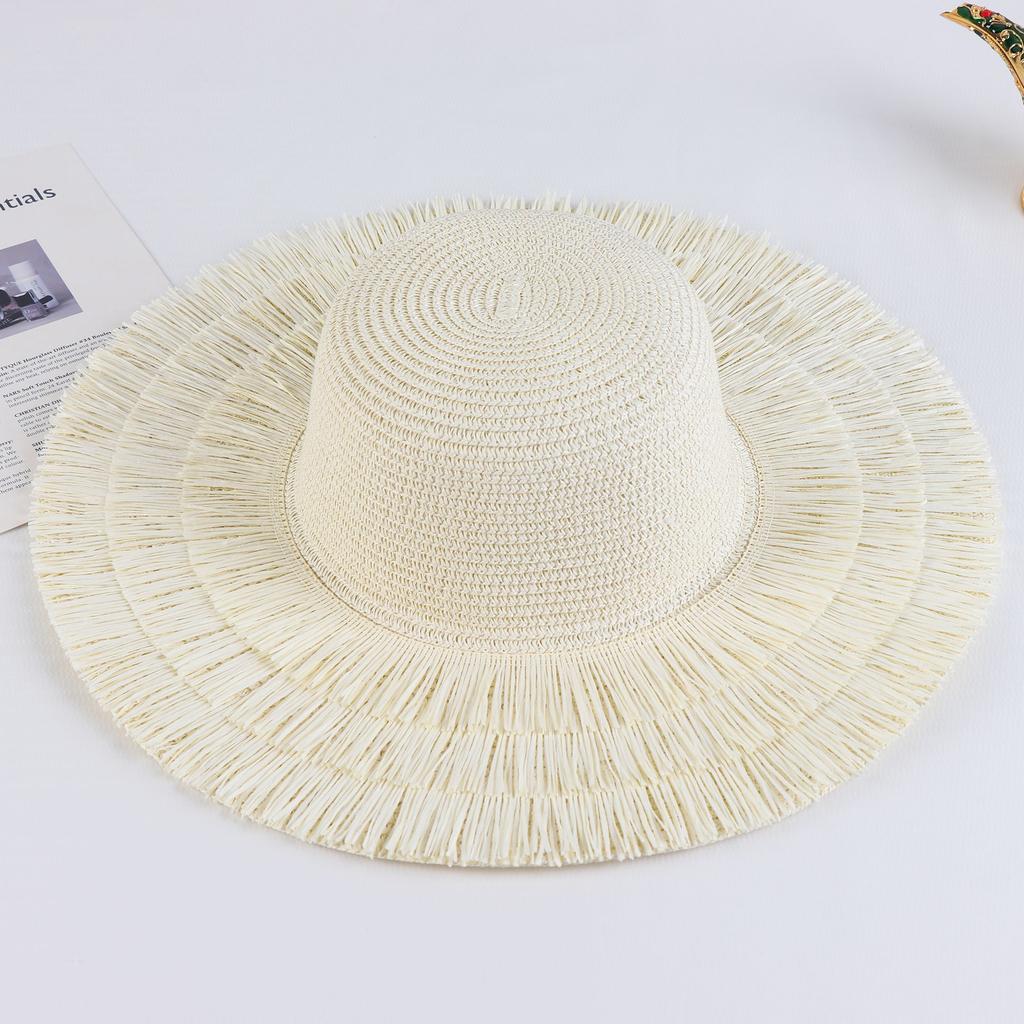 Summer Women's Hats Sunshade and Sun Protection Hats Big Seaside Vacation Straw Hats Travel Sun Hats