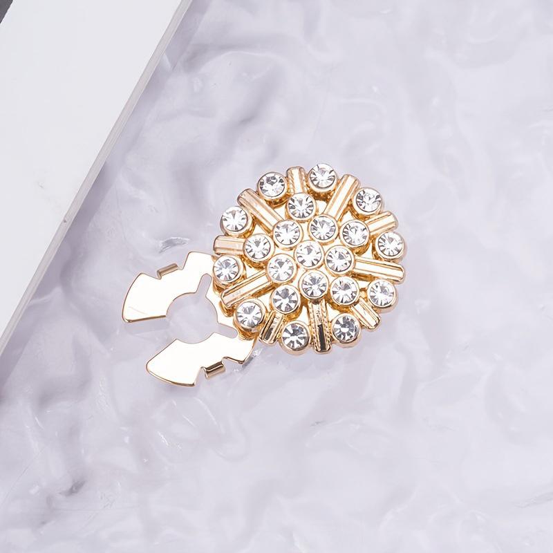 2 Stück Unregelmäßige Barockperlen Knopfabdeckungen Luxus Blume Manschettenknöpfe Knopfnadeln Hemd Dekoration