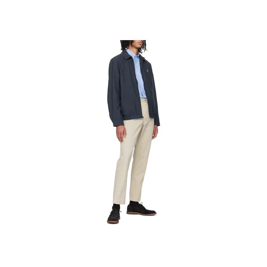 Polo Ralph Lauren Solid Color Polo Collar Logo Embroidered Single-Breasted Long Sleeve Shirt Men Shirts Blue 710900552-002