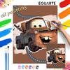 Disney Mater Cars oil paint by numbers painting kit handmade diy home decor gifts wall art hobbycraft canvas painting for adults kits