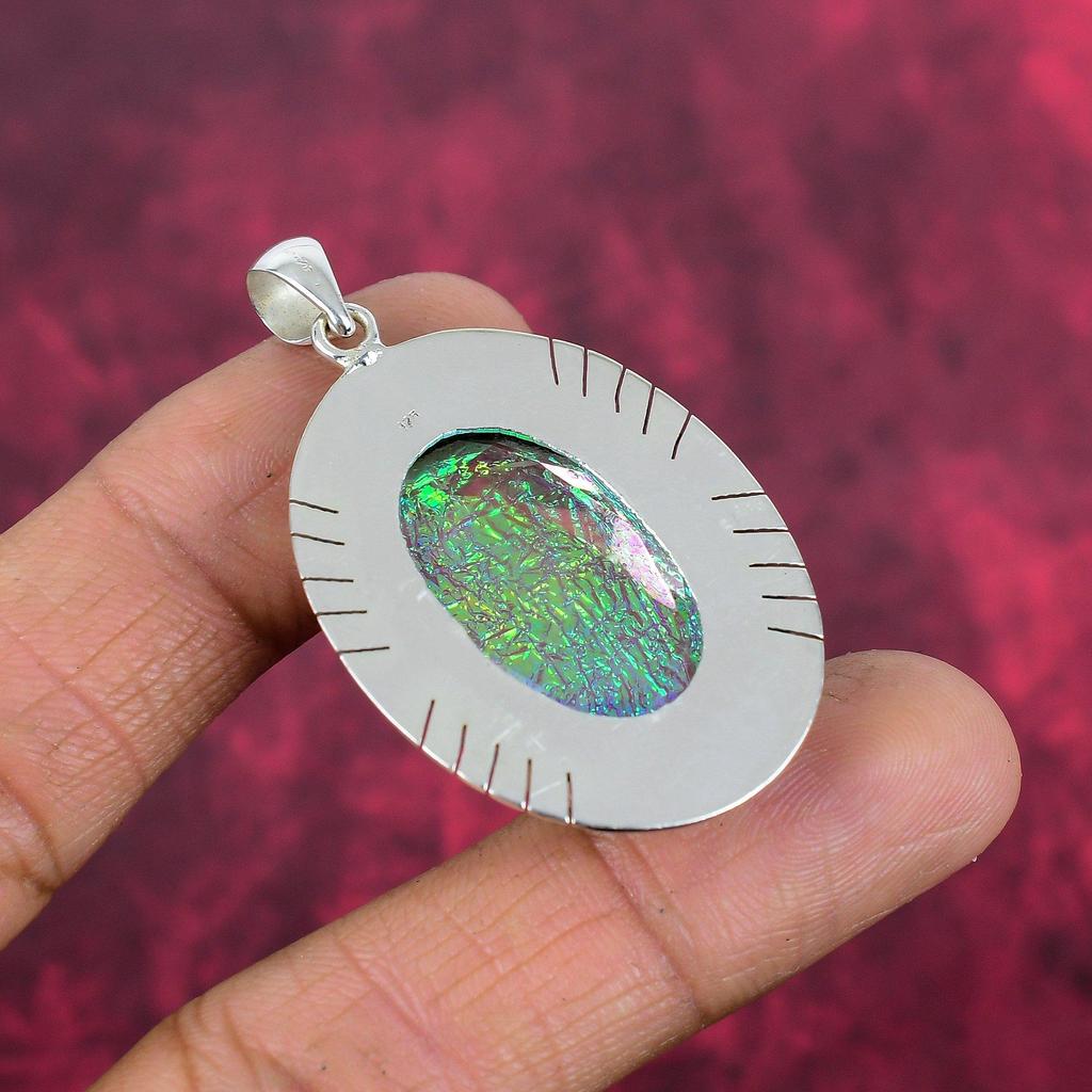 Triplet Opal Pendant, Gemstone Jewelry 925 Solid Sterling Silver Pendant, Gift For Women Handmade Pendant