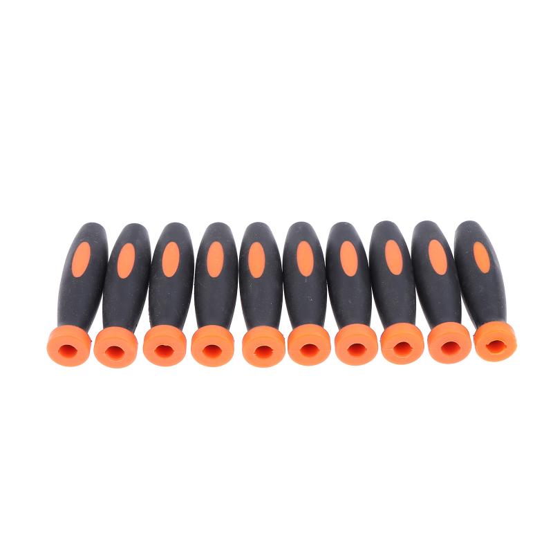 New 10pcs Rubber Files Handles TPR Grip Files Handles File Handles For Small Files Wooden Hard Rubber TPR+PP Hand Tool