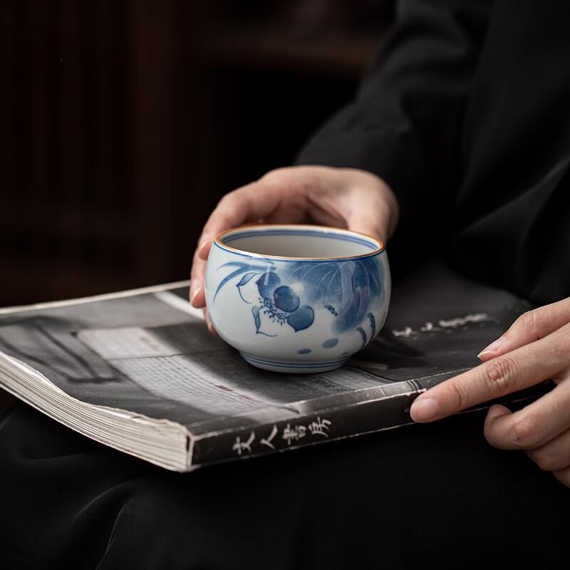 Su Shi Hand-Painted Ceramic Kung Fu Tea Cup