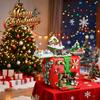 Christmas Gift Surprise Mechanism Box Model Building Block DIY Elk Snowman Bricks Ornament Toys for Children Adult