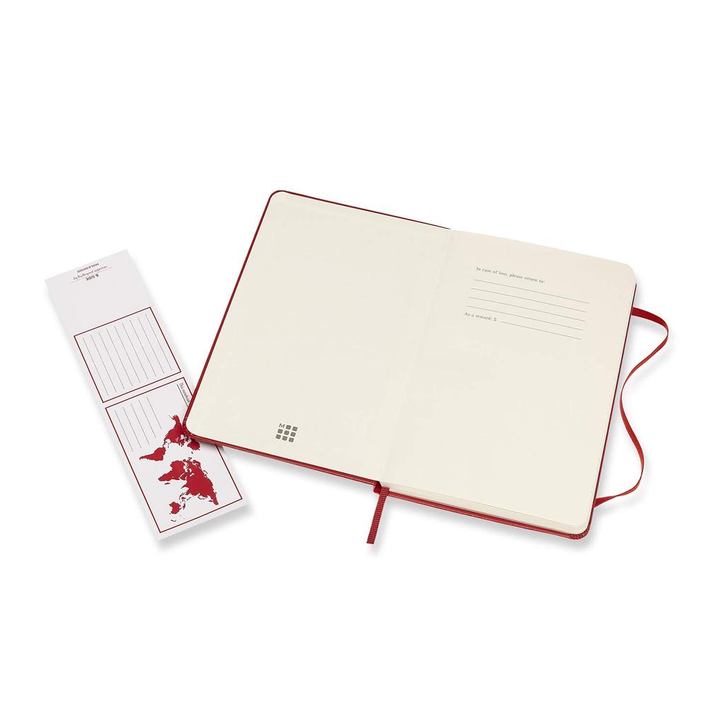 Moleskine Notebook Classic Notebook Hardcover Lined Medium Size Scarlet Red QP050F2
