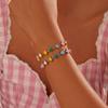 GEMCHIC Women's Enamel Love Heart Titanium Steel Bracelet Fashion Colorful Drop Shape Design Simple Personality