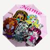 Personalized Name Monster High Draculaura Print Umbrella - Automatic Open/Close, Eight-Rib Durable Frame, Automatic Folding Umbrella