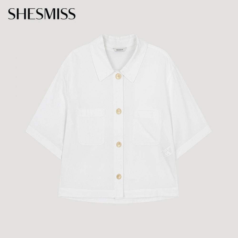 

She S miSS Linen Out Pocket Shirt SwwSto22130 Ow off-white/55