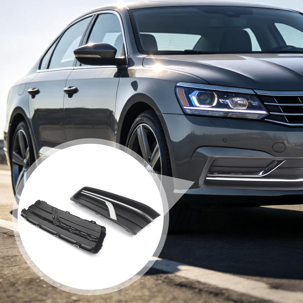 Front Bumper Grille Without Fog Light Holes Passat Fog Light Cover Replacement Parts for Volkswagen B8 US Version 2016-2018