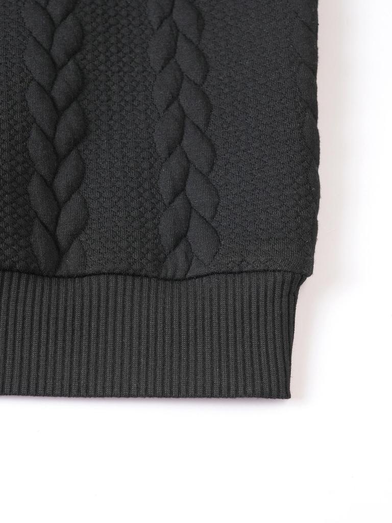 Suéter Masculino Europeu de Lã com Gola Alta - Tricô Jacquard Liso para Moda Outono/Inverno