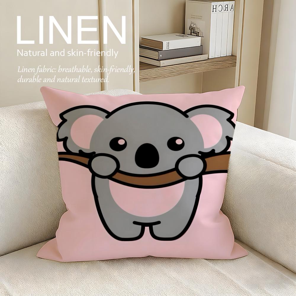 Cute Baby Koala Cushion Cover Pillowcase Set Pcs x x Breathable Washable Sofa Cushion Cover