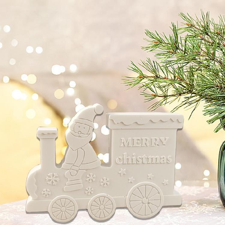 Christmas Train Shaped Silicone Epoxy Resin Silicone Mould Chocolate Fondant Silicone Molds for Desserts Candy Chocolate