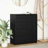VidaXL Buffet with Drawers Black Oak 71x35x84 Cm Engineered Wood, Storage Furniture, Buffet, Entryway Furniture, Furniture 861581