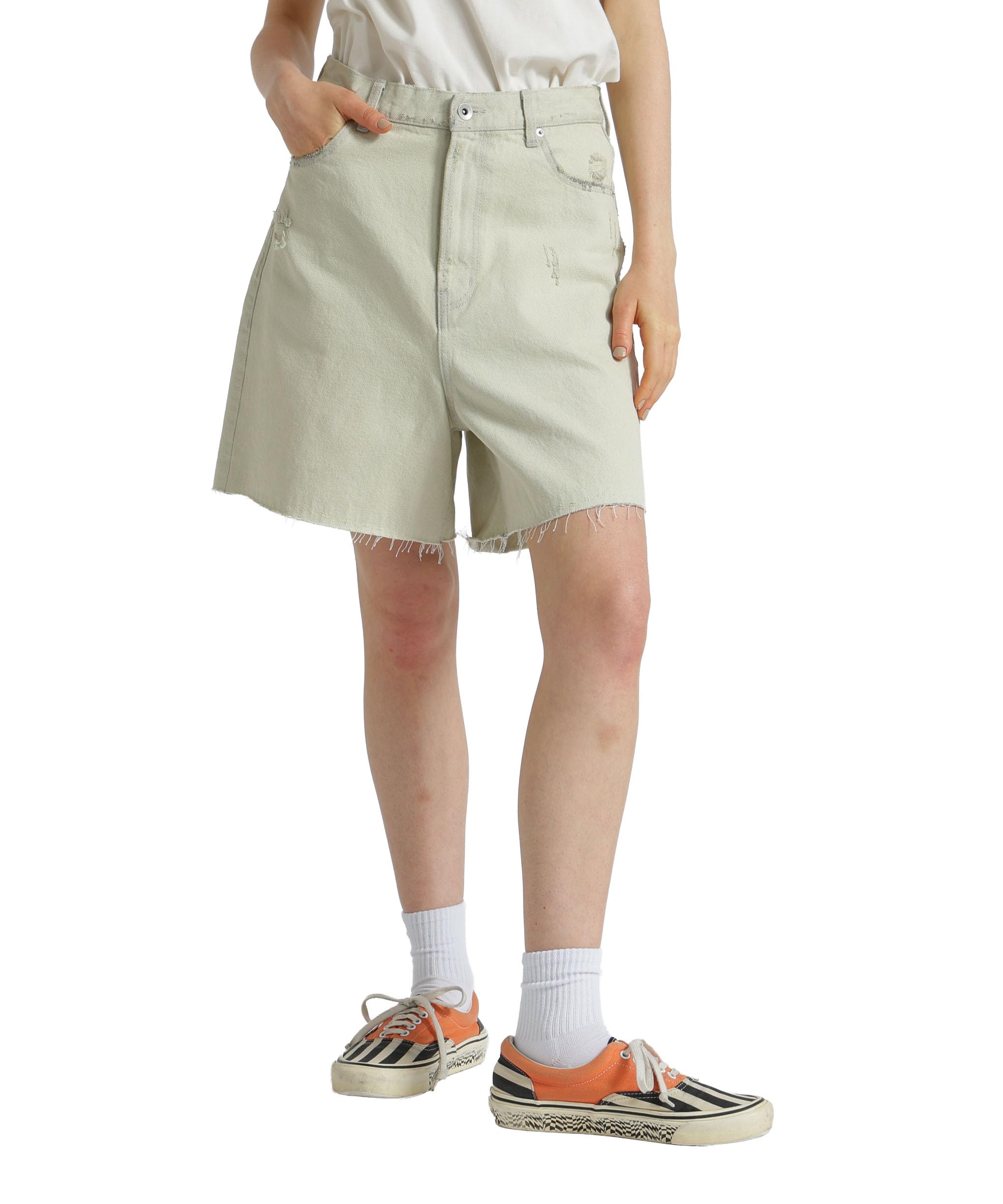 AVIREX HEART SHORT PANTS women s M 033 off-white 783-5211701