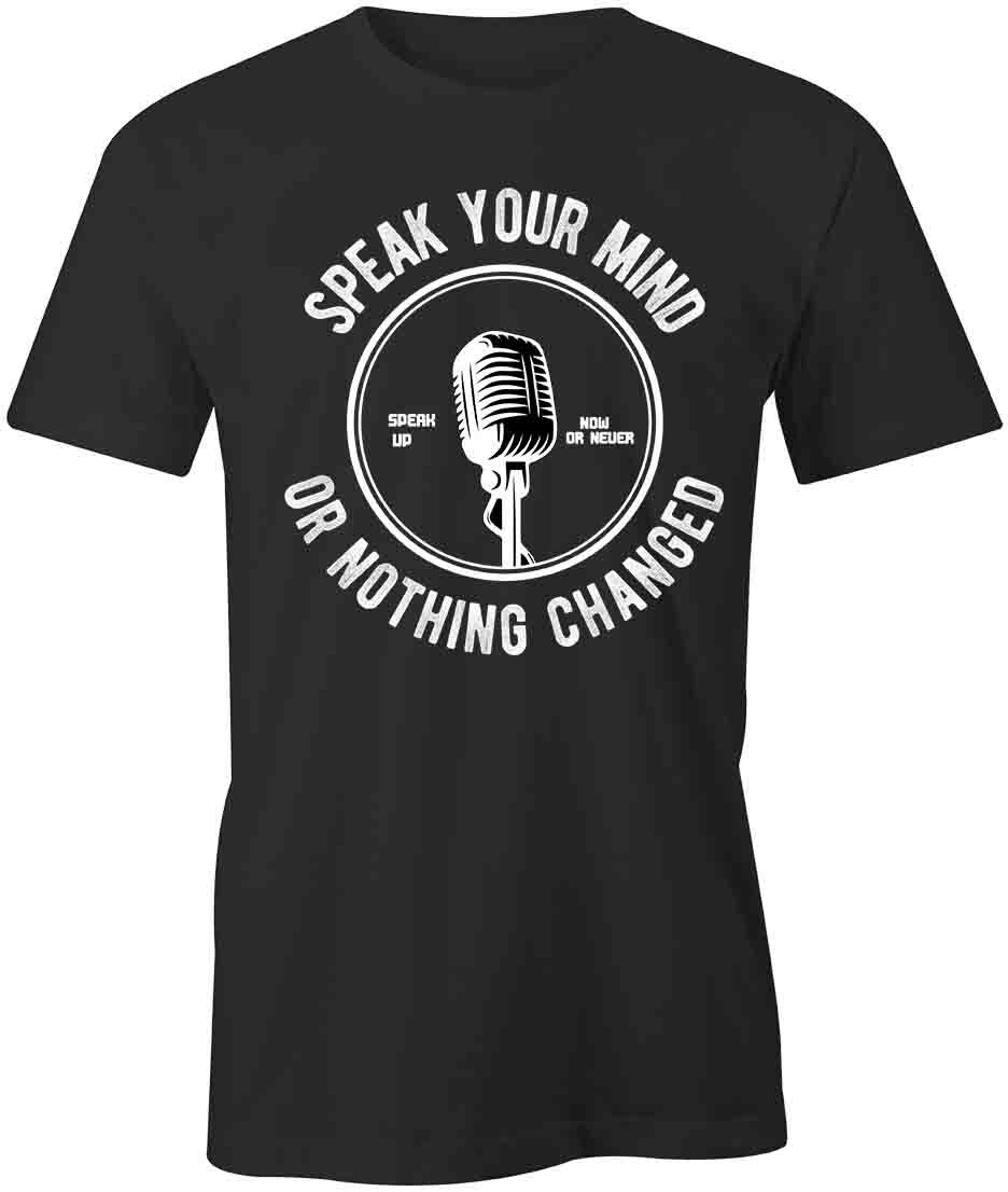 SPEAK YOUR MIND TShirt Tee Short-Sleeved Cotton CLOTHING S1BSA190 XXXL