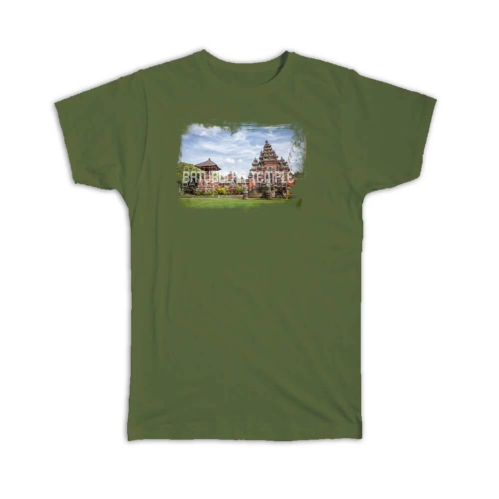 Gift T-Shirt : Batubulan Temple Bali Indonesia Indonesian Graphic Frame 3XL