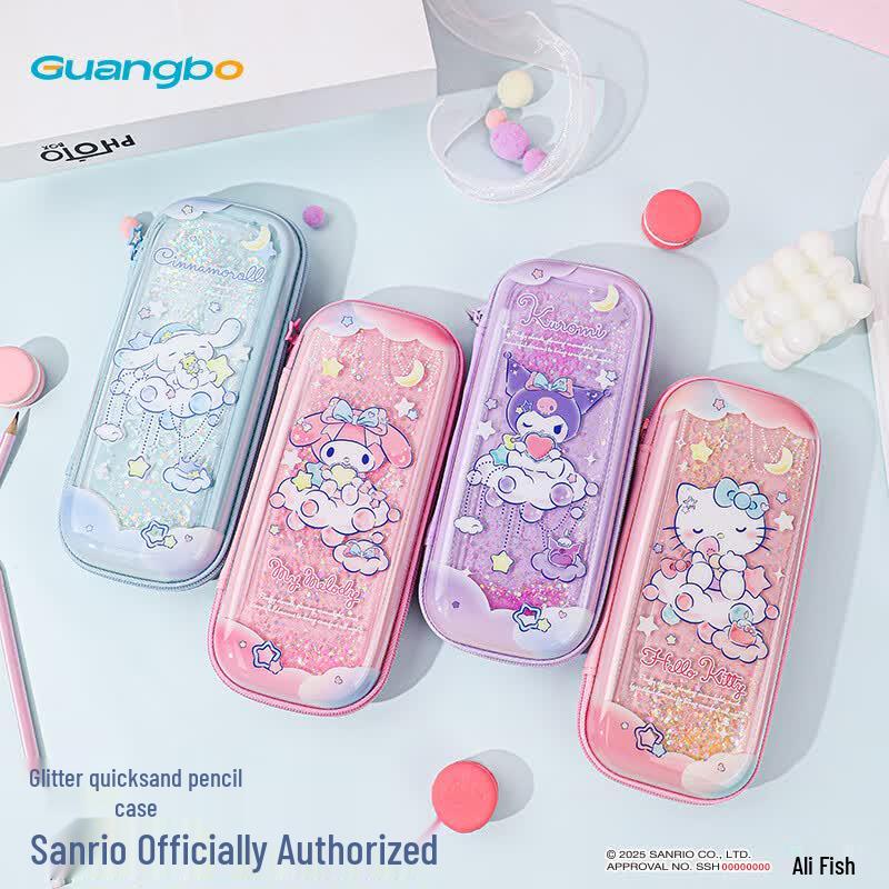 Sanrio Quicksand Glitter Pencil Case