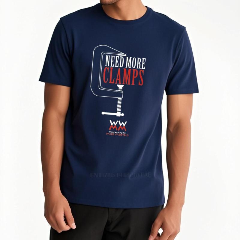Soft Cotton Tee Men Tshirt Summer TShirt Design Online Woodworking For Mere Mortals Clamps Male Cotton Teeshirt Basic Tee