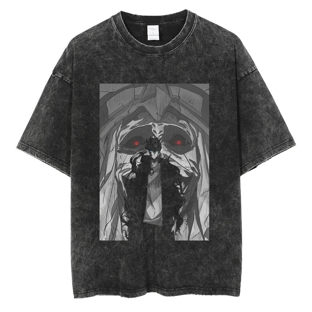 

Solo Leveling Pure Cotton Tshirts Manga Streetwear Summer Men Top Harajuku Yk Male Clothing S
