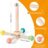 Interactive Spinning Bird Perch Toy - Wooden Exercise Stand for Budgies, Cockatiels & Small Parakeets