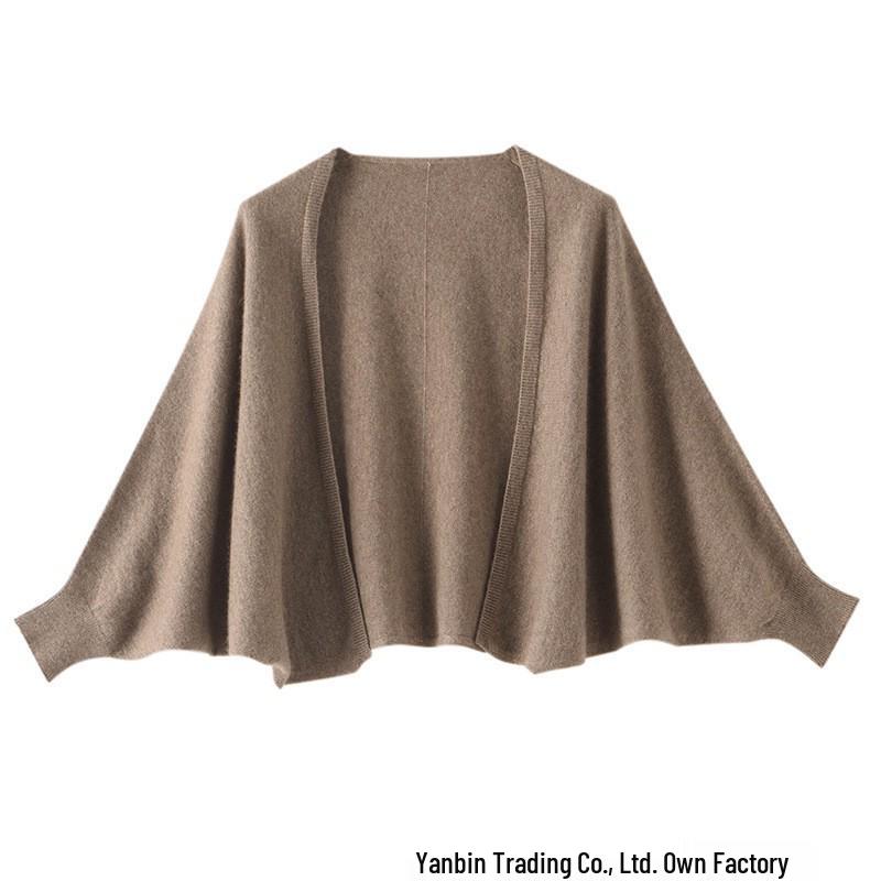 Chal de punto de cachemira para mujer - Color liso Otoño/Invierno Capa Prendas de abrigo