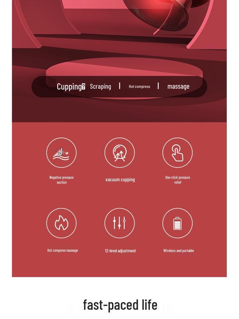 Akıllı Vakum Hacamat & Isıtma Masaj Aleti: Elektrikli Vakum, Meridyen Drenajı ve Fizyoterapi Aleti.