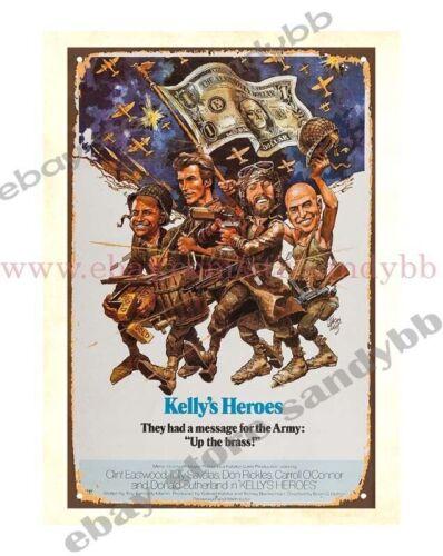 movie poster clint Kellys Heroes metal tin sign home design storeAluminum 20x30cm(7.8x11.8inch)