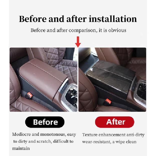 For -2025 BMW X5 G05 X6 G06 X7 G07 Carbon Fibre Armrest Storage Lid Cover