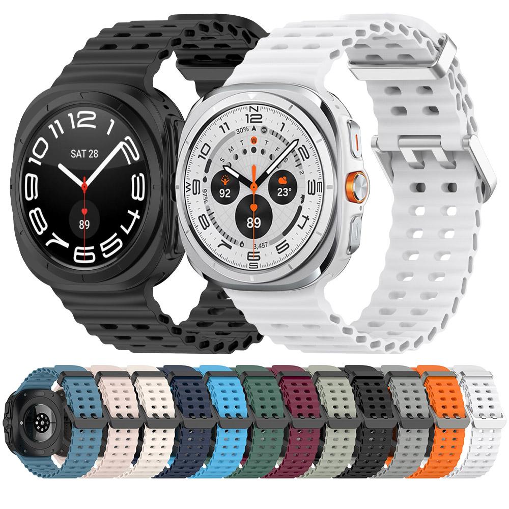 No Gaps Breathable Band For Samsung Galaxy Watch Ultra 2025 47mm Silicone Strap Samsung Galaxy Ultra 47mm Bracelets Accessories