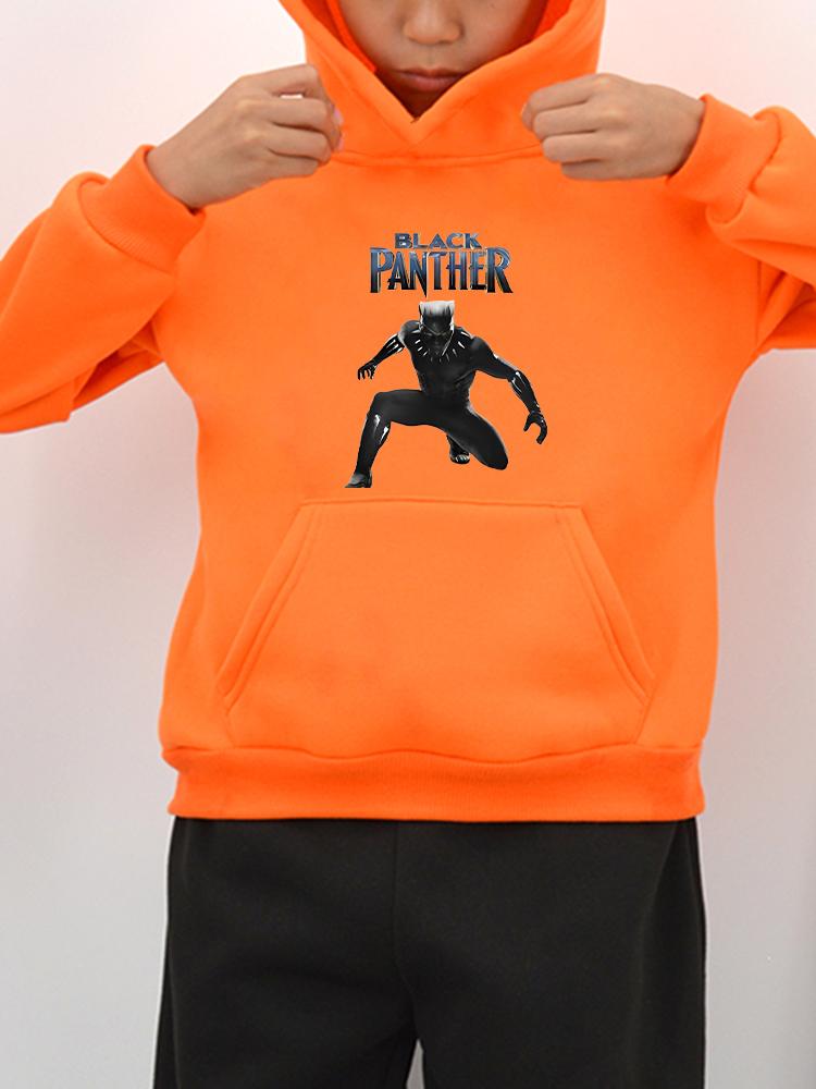 Herbst Winter Kawai Schwarzer Panther Grafik Anime Hoodie Fleece Sweatshirt y2k Sweatshirt Jacke Casual Pullover Kinderkleidung Mädchen