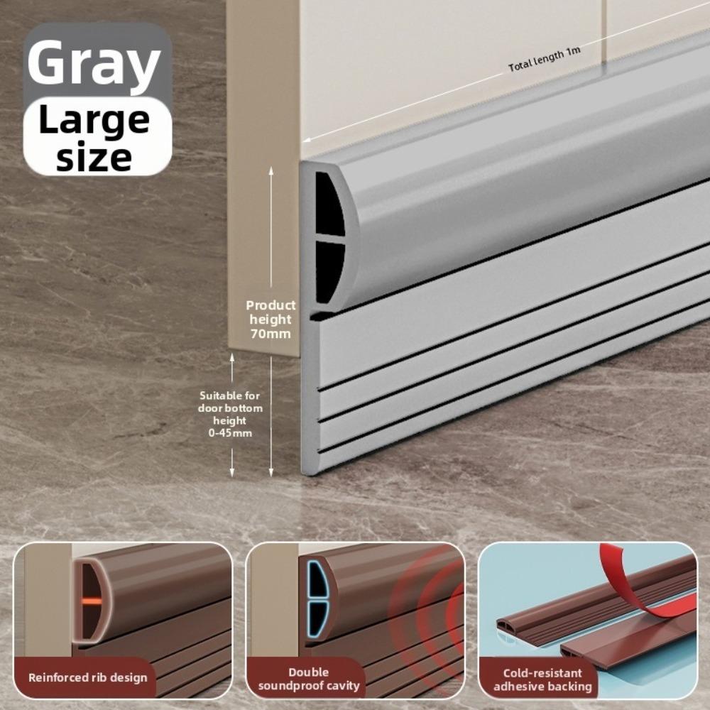 Self Adhesive Door Bottom Seal TPE Door Sweep Flexible Gap Filler  Indoor Use