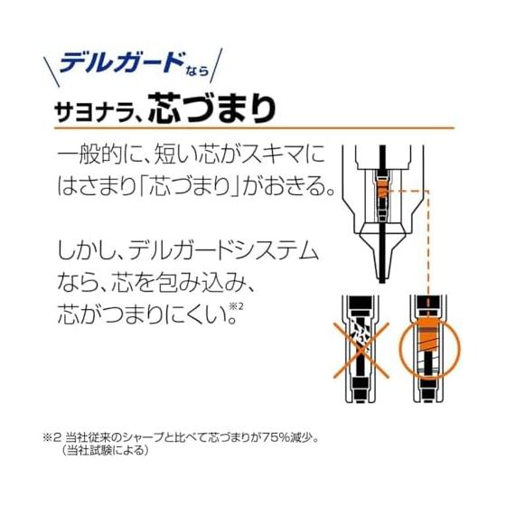 Zebra DelGuard Mechanical Pencil, 0.5mm, Kuromi 50th Anniversary, Gray Barrel, P-MA85-KU-GR, Prevents Lead Breakage