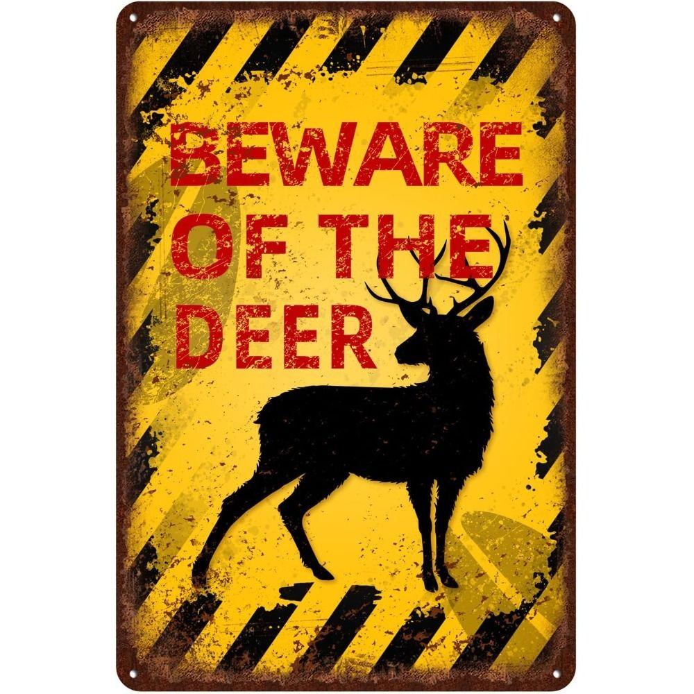 Beware of Animal Silhouette Aluminum Signs Metal Warning Plates