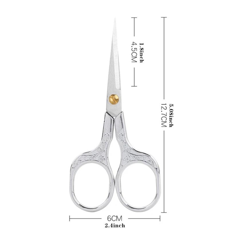 Retro Zakka Stainless Steel Vintage Scissors Sewing Stationery Grooming Cutter Embroidery Cross-Stitch Yarn Thread Tools Shears Set