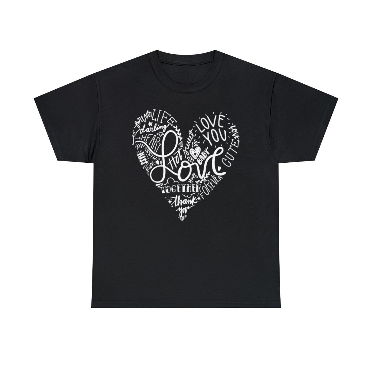 Valentine s Day Heart Graphic T-Shirt, Sizes S-5XL XL