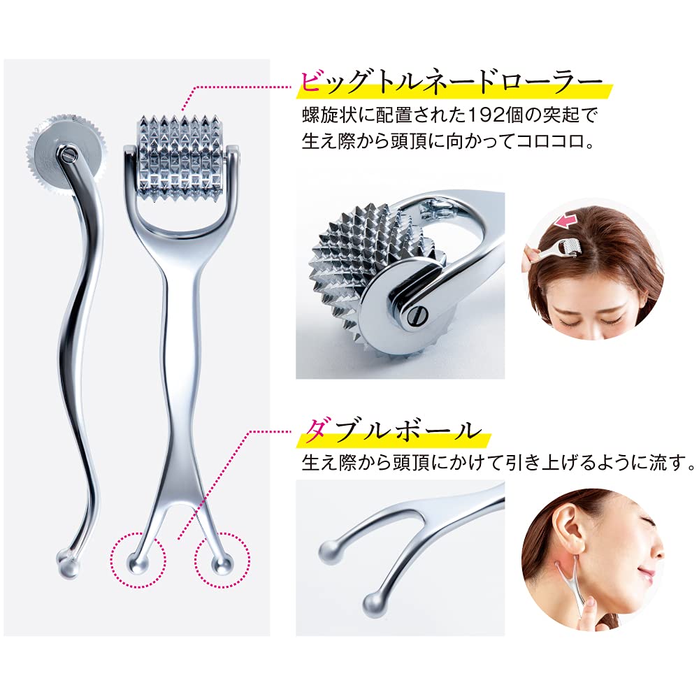 Alphax Massage Scalp Head Heat Conduction Scalp Silver Roller, Massage, Spa, Roller,