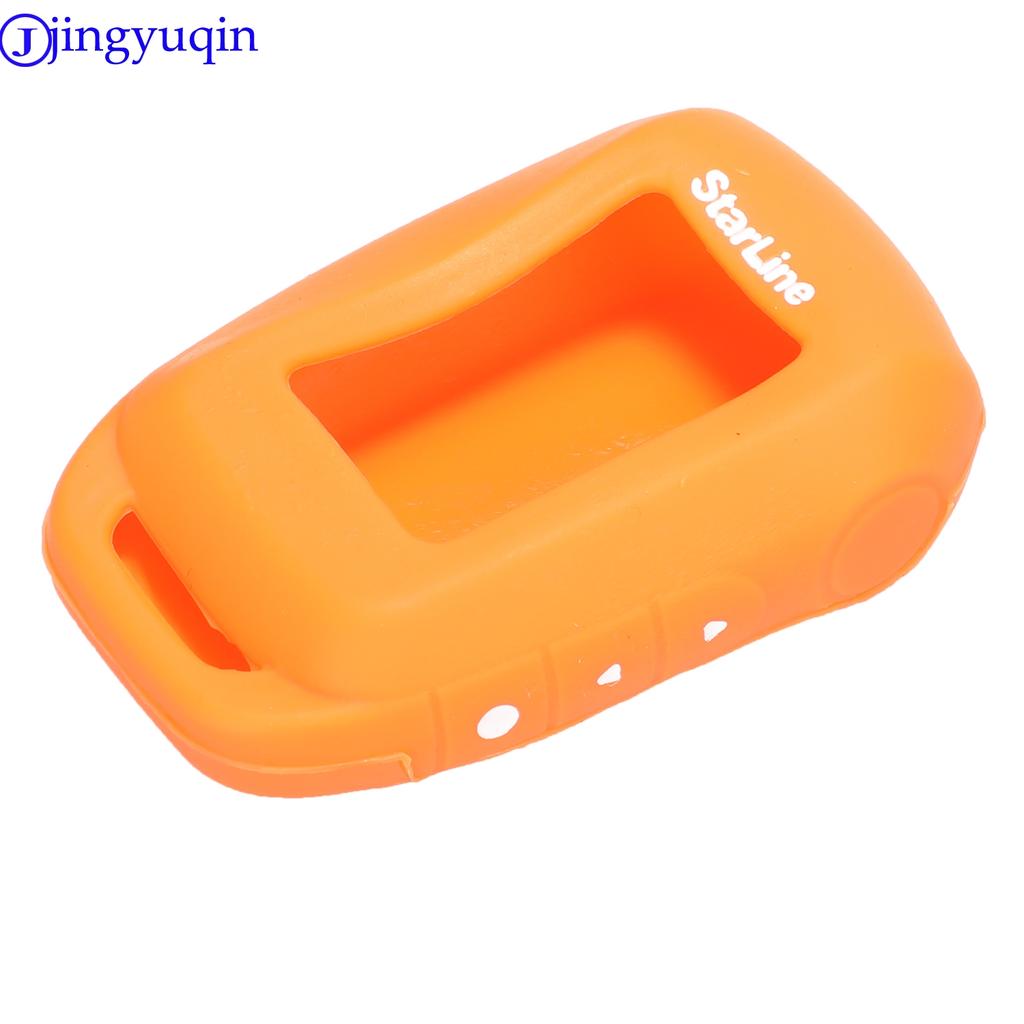 Jingyuqin Remote Silicone Keychain For Starline A92 / A94 / V62 / A62 / A64 Russian Two Way Car Alarm LCD Control