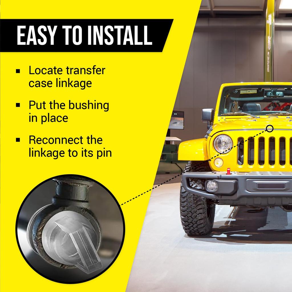 Mission Automotive [2 Pack] Transfer Case Cable Bushing Fits Jeep Wrangler JK 2007-2018 and