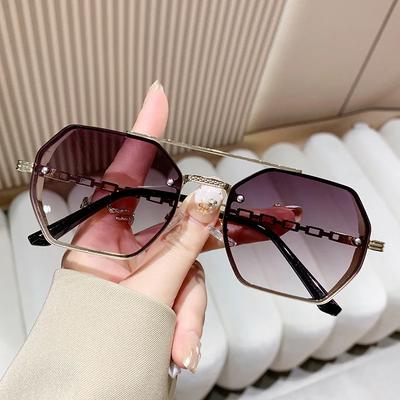 Occhiali da Sole Quadrati di Design Cool Donna Uomo Montatura in Metallo Geometrici Occhiali da Sole Femminili Maschili Moda Oculos De Sol UV400