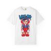 Cartoon Punk Character T-Shirt | Skull Red Blue Graphic Tee