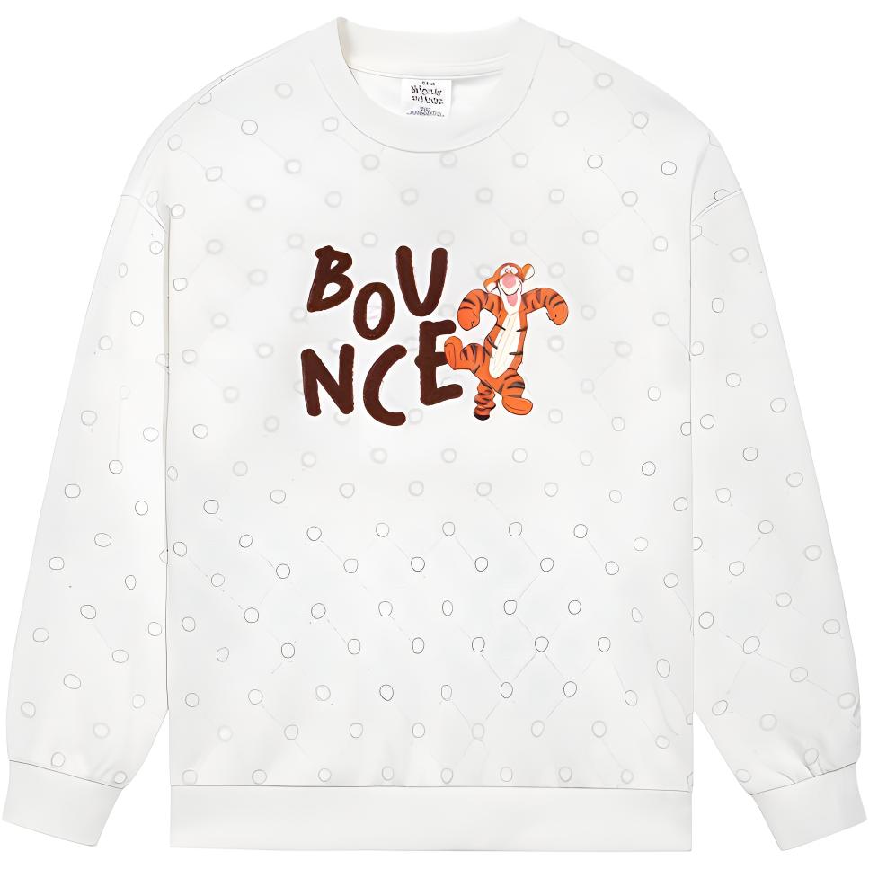 

Li Ning X Disney Collaboration Sports Lifestyle Series Пуловер с принтом тигра Свитшот с круглым вырезом и длинными рукавами Унисекс Свитшот Белый AWDS557-2 L