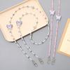 Anti Loss Mobile Phone Bead Chain Colorful Butterfly Mobile Phone Lanyard  Girls Gift
