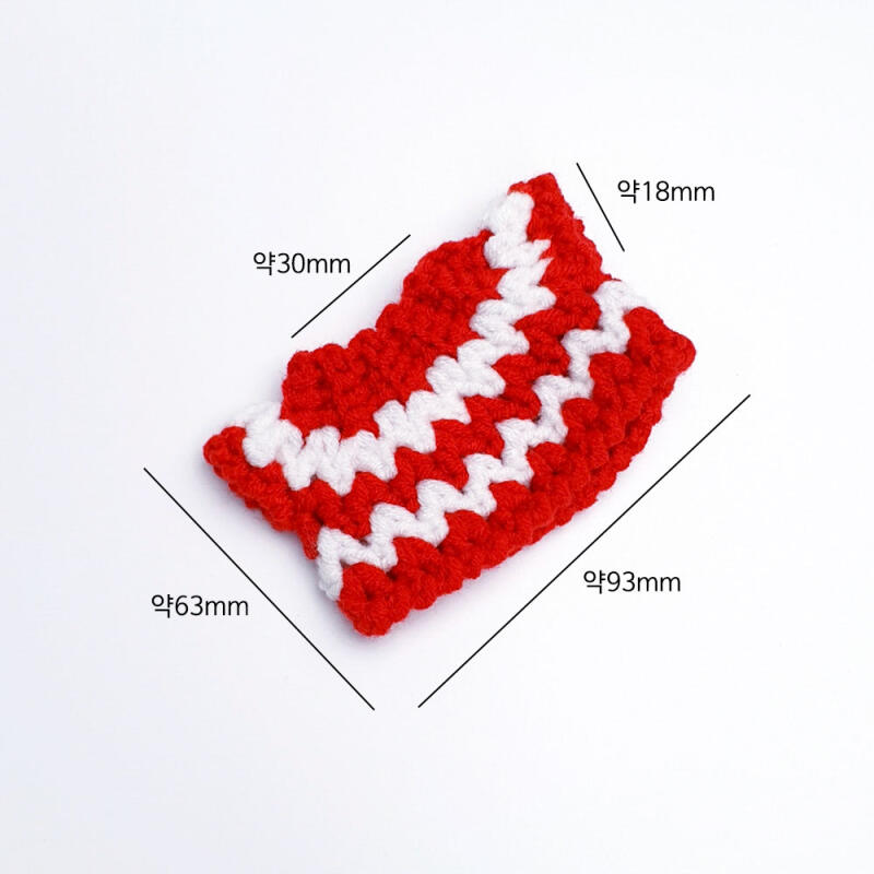 Knitted doll top zigzag sweater clothes keychain material