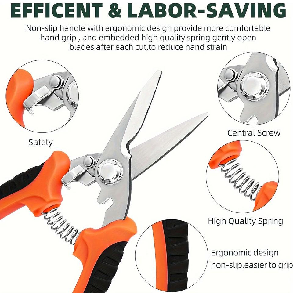 2025 New 3PCS Garden Pruning Shears Set Ergonomic Handled Pruning Shears Suitable for Women, Men and Professional Gardeners.