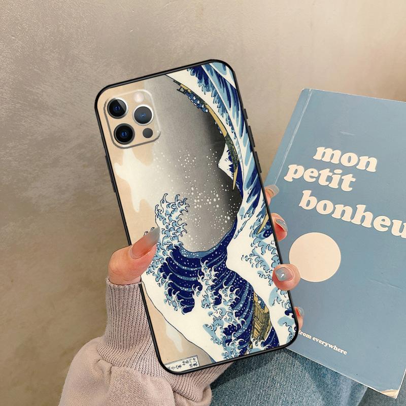 Great Kanagawa Wave Case For iPhone 17 Air 15 14 13 12 11 16 Pro Max 13 mini XR 15 16 Plus 16e Back Cover Shell