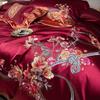 Svetanya Embroidery Bedding Set Wedding Red Cotton Queen King Size Linens (thin Thick Sheet Pillowcase Duvet Cover) Underwear