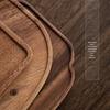 Minimalist Walnut Wood Oval Serving Tray