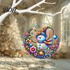 Seasonal Home Hanging Ornaments Christmas Tree Ornaments, Acrylic Festive Pendants with Lanyard for Decor Holiday Party Decoration, Indoor Scene