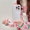 Korean-style pink glitter bow chain case suitable for iPhone 17 Pro Max, Apple 16, 15, 14 for women, trendy